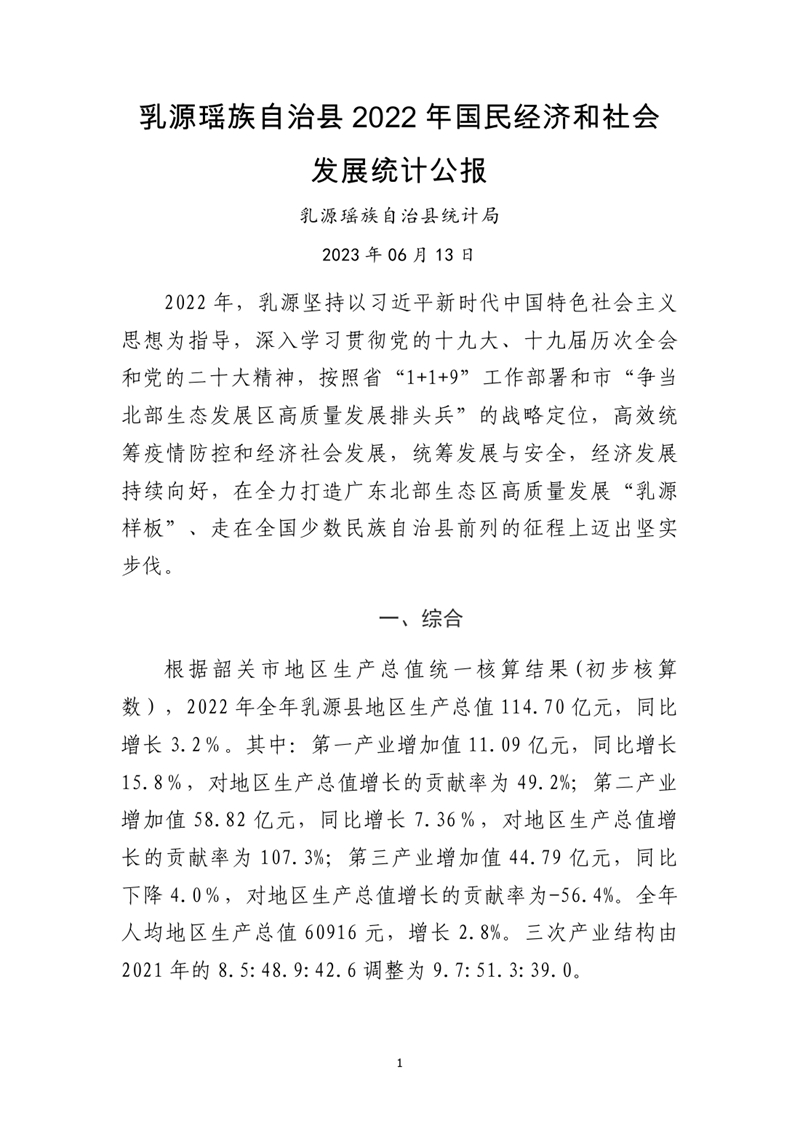 乳源瑤族自治縣2022年國民經濟和社會發展統計公報(2)0000.jpg